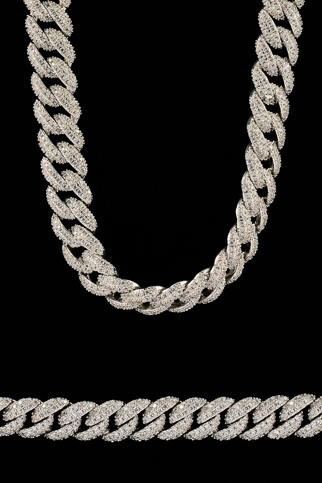 Iced Out Cuban Chain & Bracelet - 8mm